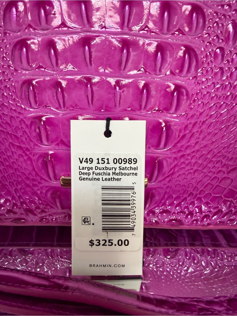 Brahmin Large Duxbury Satchel - Deep Fuchsia NWT - Picture 3 of 7